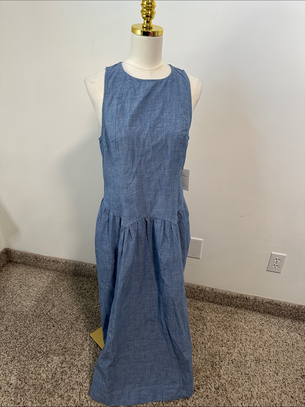🌴 NWT Free Assembly Denim Look Maxi Dress